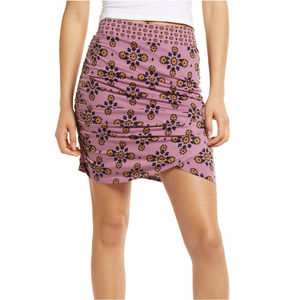 Free People Smokey Lilac She's Something Else Print Skirt NWT Size Medium
